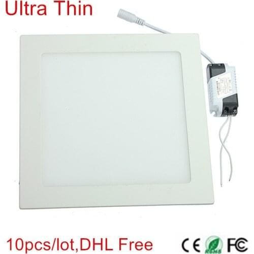 10pcs Ultra Bright Recessed led downlight 3w/4w/6w/9w/12w/15w/25w led panel bulb lamp light AC85-265V led indoor lighting