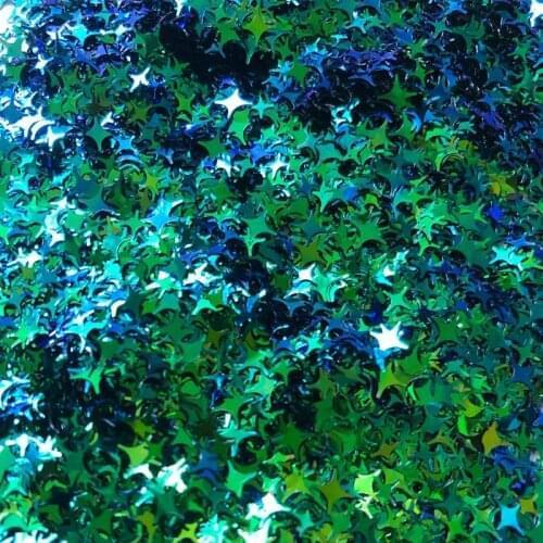 100g star sequins, four-corner star Four point sparkle stars Metallic 12 Colors 4 Point Star Space Galaxy Metal Glitter,H34334