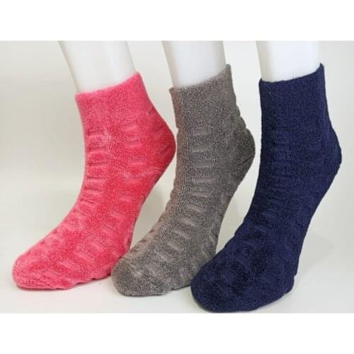 3 Pairs/Set Womens Winter Thick Bamboo Booties Socks Slippers Girls Female Thicken Snow Casual Colors Warmer Socks