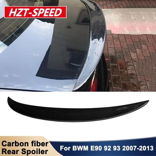4 Door P Style Rear Carbon Fiber Spoiler For BMW 3 Series E90 92 93 Modified Tail Car Top Wing