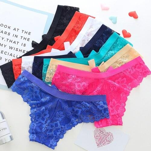 5pcs/lot Women Panties lace lingerie Bow Underwear Female Lolita Underpants Sweet Small Size Intimate Panty 1515nP5