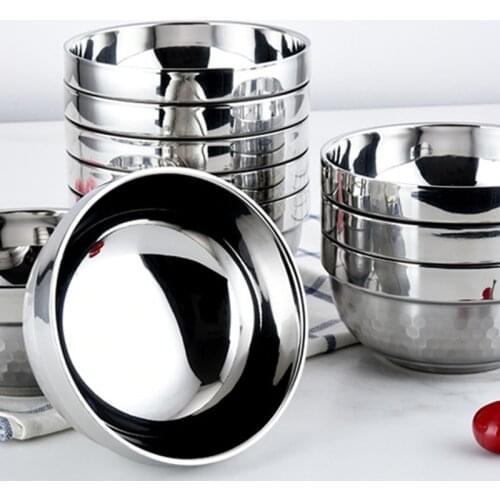 Stainless Steel Mixing Bowls Non Slip Whisking Bowls Double Thickening Mixing Bowls For Salad Cooking Baking