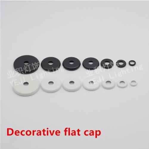 Black white Straight pipe cap flat cap Hollow tube cover Suitable for table lamps floor lamps candle lamp Lighting Accessories