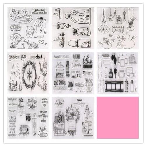 French Clear Stamp for Scrapbooking Transparent Silicone Rubber DIY Photo Album Decor 115