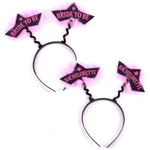 Wedding event 2pcs bachelorette bride to be set headband girls on tour brithday mariage hen event party supplies