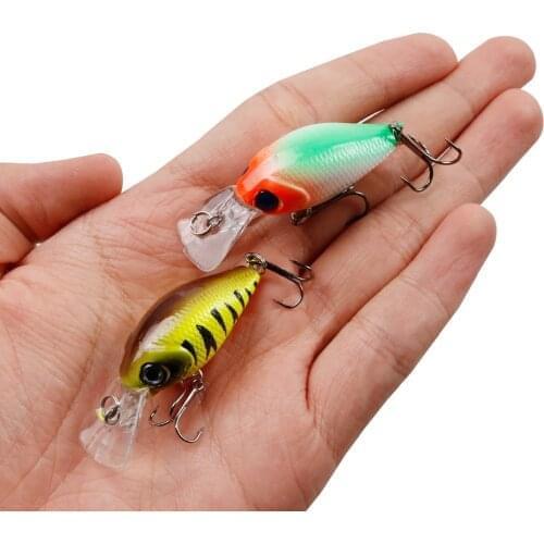 LUSHAZER Crank Fishing Lure Artificial Hard Baits 4.4g 5.2cm Crankbait Jerkbait Wobbler Fishing Tackle Treble Hooks Tackle