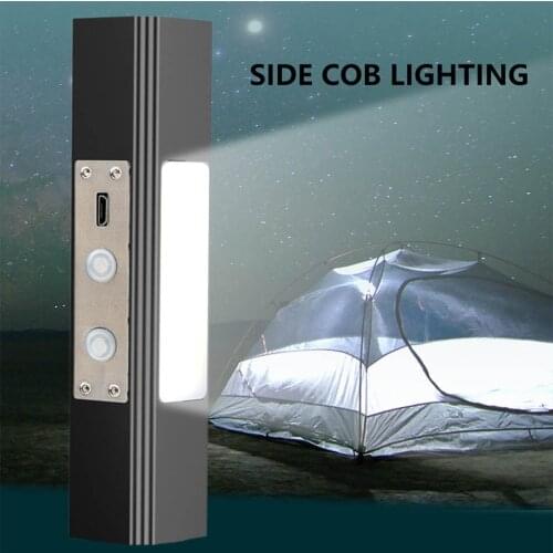 Magnetic Working Light T6 Torch Flashlight 3 in 1 Outdoor Emergency Lamp COB Waterproof Camping Lantern USB Charge Portable Lamp
