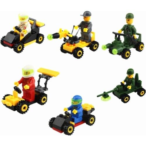 6CM Mini Blocks Classic Car toys Kids Building Blocks Complement Set Bricks Accessories Children Educational Toys Brick Part