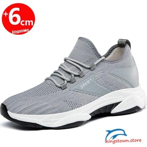 Sneakers Man Elevator Shoes Height Increase Shoes for Men Height Increase Insole 6CM Sports Summer Black Shoes