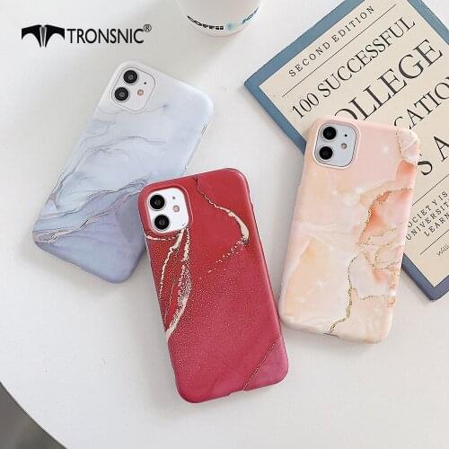 Texture Marble Phone Case for iPhone 11 Pro Max Soft Luxury Gray Red Fashion Blue Matte Gold Cases for iPhone 7 8 Plus Cover Hot