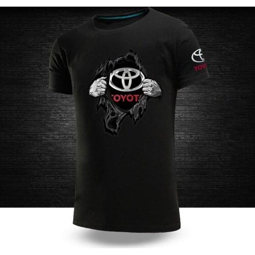 2021 New Mens Toyota Car Logo Summer Brand Cotton Man T-shirt Short-sleeve Man Short Sleeve T-shirts For Male Custom Tops