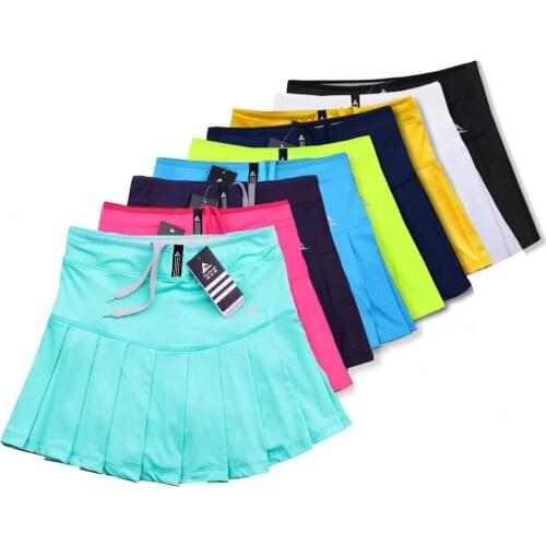 New Girls Tennis Skirts with Safety Shorts , Quick Dry Women Badminton Skirt , Female Tennis Skorts , Girl Sport Running Shorts