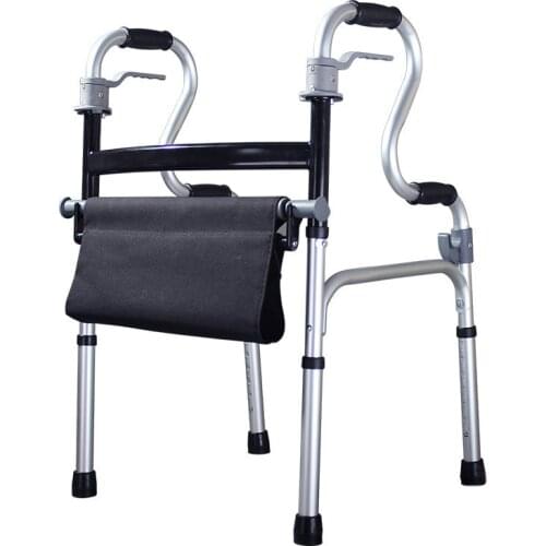 Aluminum Alloy Old Walker Base Plate Walking Aid With Wheels Adult Rehabilitation Walking Training Walkers for the Elderly 8207