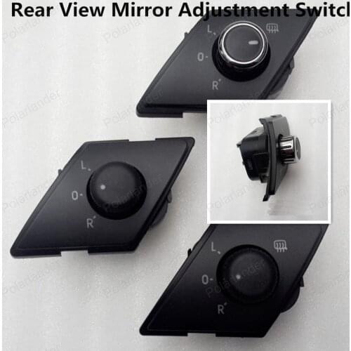 Polarlander for V/olkswagen L/aVida Old L/aVida 18D959565 with Heating Chrome Car Side View Mirror Adjust Knob