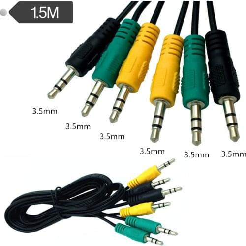 ERE 3.5mm 3Pole Male *3 cable 3X3.5mm (1/8") TRS Male Plug to 3X3.5mm (1/8") TRS Male Plug Stereo Audio cable 1.5m