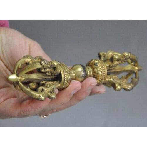 Rare Old tibet buddhism Fane bronze Dorje Vajra Phurpa pestle talisman