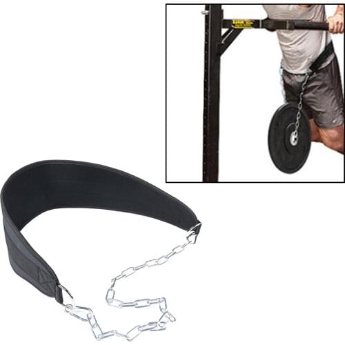 Weight Lifting Dip Belt Exercise Belt Fitness Body Building Belt Hold 110-220lbs