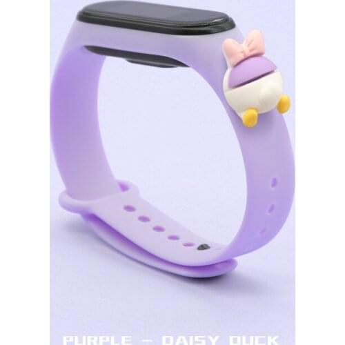 For Mi Band 6 5 4 3 Strap Doll Patch Silicone Strap Smart Bracelet Belt Cute Replacement For XiaoMi band 5 6 4 3 Strap Wristband