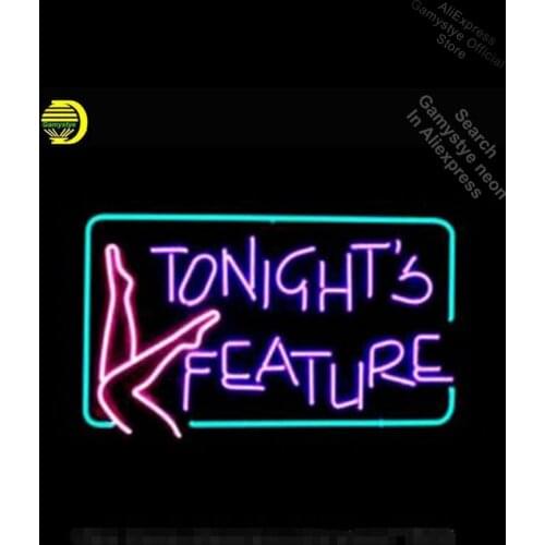 Tonights Feature Neon Sign Glass Tube Cool Neon Bulbs Beer Bar Pub Recreation Home Frame Sign Neon Window Lights Neon Bar Lamp