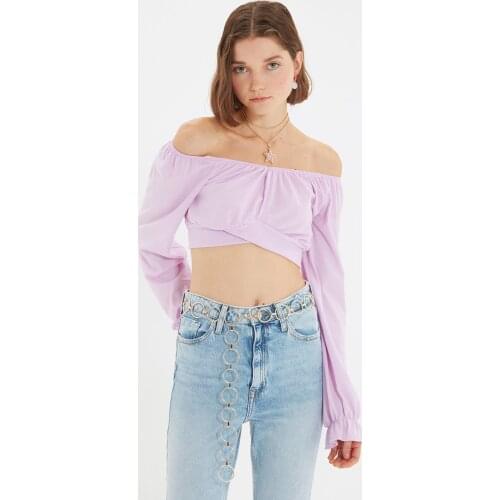 Блузки с запахом Trendyol China At AliExpress