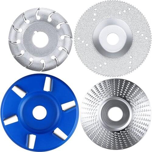 Angle Grinder Wood Carving Disc 12 Teeth Polishing Shaping Disc 6 Teeth Turbo Carving Disc Diamond Cutting Tool 4 Pieces