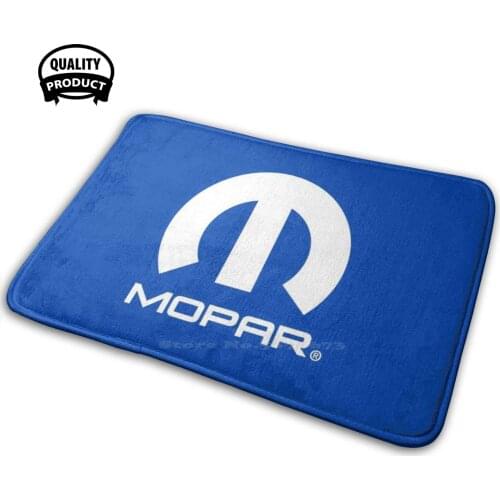 Mopar White Logo Fan Art Comfortable Door Mat Rug Carpet Cushion Mopar Logo Symbol Parts Fiat Chrysler Muscle Car Cars Charger