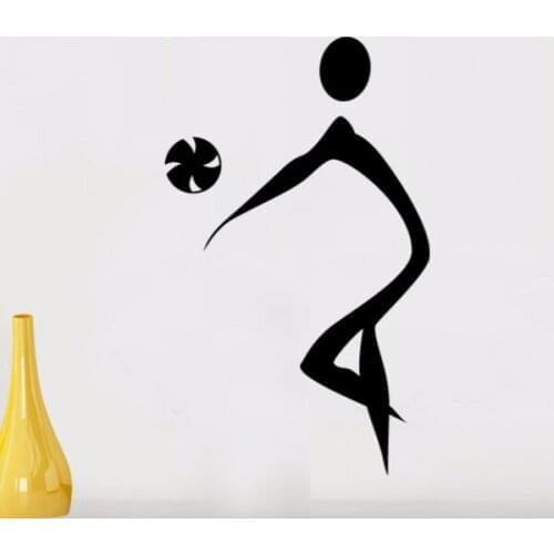Volleyball Games Sport Sketch Wedding Decor Wall Decal Wallpaper Wall Pvc Sticker Kids Rooms Decor