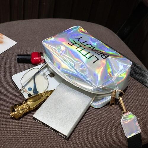 Mini Women Laser Crossbody Bag Messenger Shoulder Bag 2020 Jelly Laser Bag Unisex Wholesale Gel Small Satchel Square Sling Bag