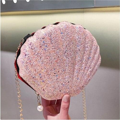 Female bulingbuling Crossbody Bags Fashion Chain Mini Shiny Shell Bag Women Messenger Small Bag for Women Cheap Womens bags