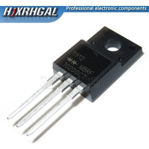 1PCS/LOT MBRF10200CT 10200CT MBRF10200 Schottky & Rectifiers 10A 200Vrrm 110A 0.91Vf TO-220F
