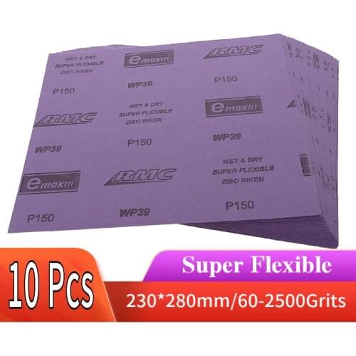 10-Pack 9 x 11 Inch Abrasive Sandpaper Wet Dry Sanding Sheets for Wood Furniture Finishing Metal Grinding Auto Polishing