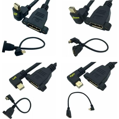 30cm 4K 60Hz Thunderbolt Mini DisplayPort to DisplayPort male to female Cable Mini DP to DP Cable with screw hole