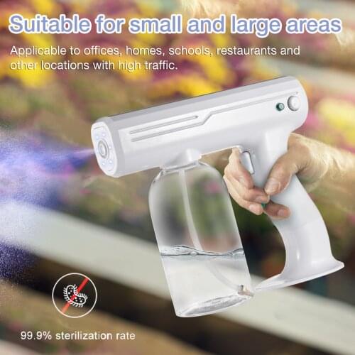 800 ML Wireless Electric Sanitizer Sprayer Disinfects Blue Light Nano Steam Spray Gun Sterilizing Nano Spray Gun For Home Office
