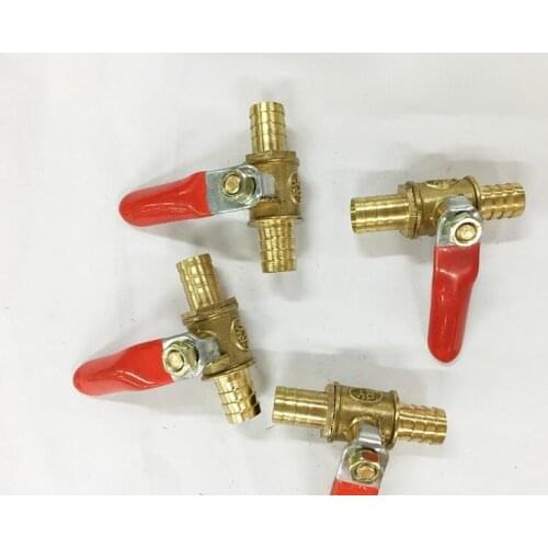 Free shipping 8mm Hose Barb Hose Barb Full Ports Connection Plumbing Brass Ball Valve Two Way Air Water Gas Pneumatic Fittings