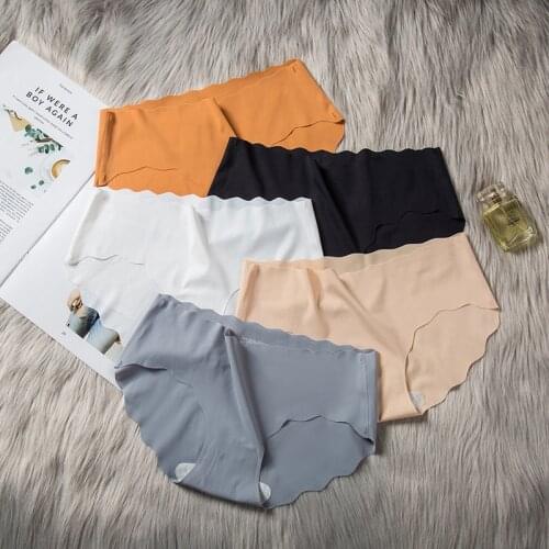 5pcs Seamless Underwear For Woman Panties Briefs Wave Solid Female Panties New Sale Underwear Women Seamless Panties For Ladies