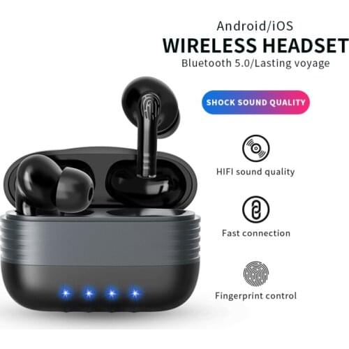 Bluetooth Earphone Noise Reduction Wireless Headphones Hi-Fi 3D Stereo Sound Built-in Mic Earphones Smart Touch Earbuds