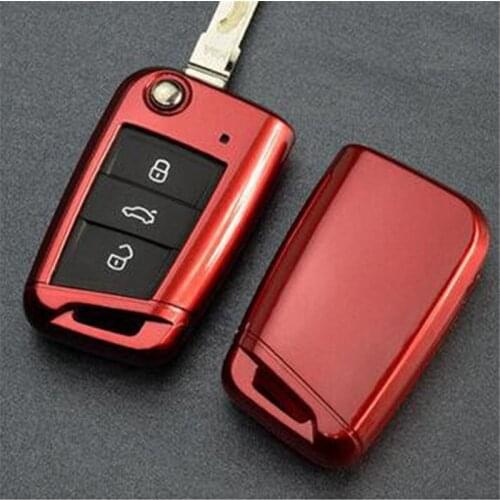 Abs Key Cover Case Shell Holder For Volkswagen Vw Golf 7 Mk7 Key Rings For Skoda Octavia A7 Key Portect Case Cover