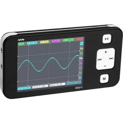 DS211 Mini Pocket Digital Professional Portable Oscilloscope 1MSa/s 200kHz TFT LCD Display Screen Spectrum Analyzer Ease Measure
