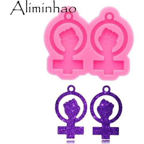 DY0578 Black Lives Matter Earring Mold - DIY Handmade charms Mold - Super glossy resin mold- Epoxy Jewellery Silicone Mold