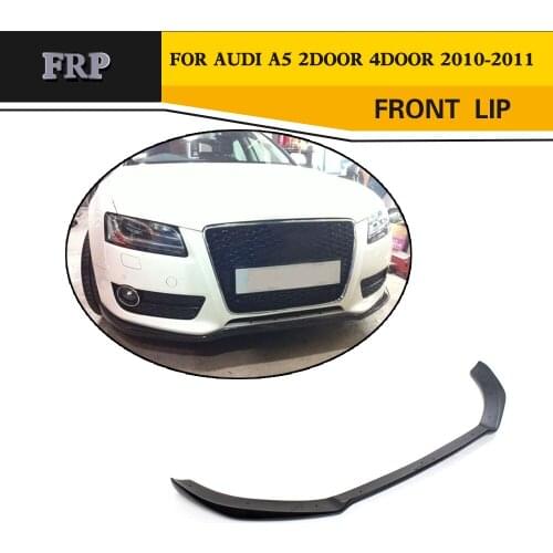 FRP Unpainted Racing Front Lip Spoielr For Audi A5 Standard Bumper Only 2010 2011 Carbon Fiber Accessories