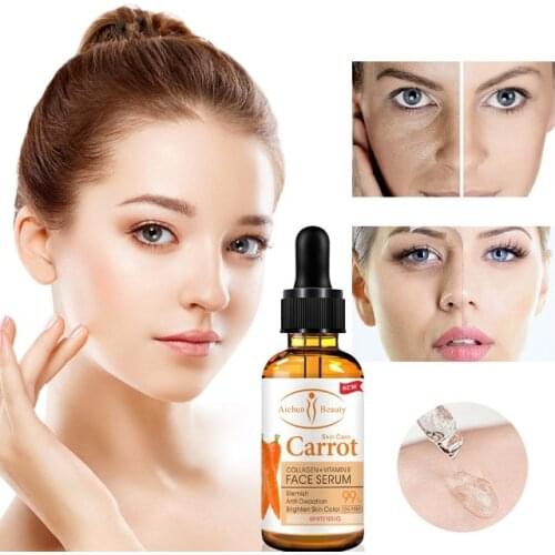 Dark Spot Corrector Whitening Serum Face Bleaching Brighten Blemish Freckle Remover Natural Carrot Essence Korea Skin Care