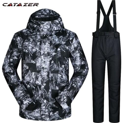 Ski Suit Men Winter Warm Windproof Waterproof Outdoor Sports Snow Jackets and Pants Hot Ski Equipment Snowboard Men Jacket