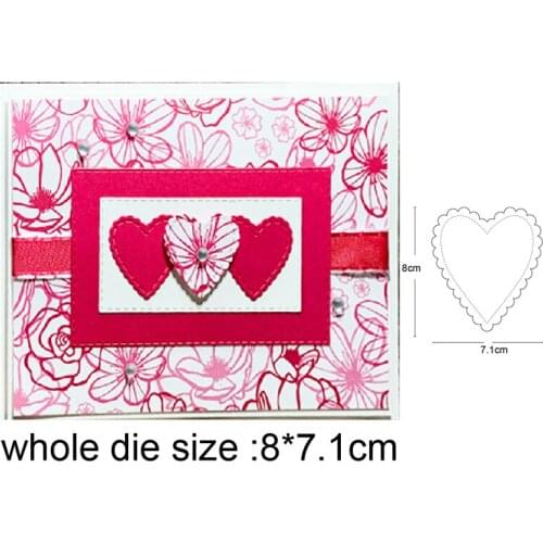 Metal Die Cut heart frame background 2020 new Craft Cutting Die stencils For Scrapbooking Embossing Paper Card Album