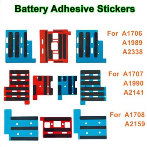 10set/Lot Battery Adhesive Stripes Stickers Set For Macbook Pro Retina A1706 A1707 A1708 A1989 A1990 A2141 A2159 A2338 2016-2020