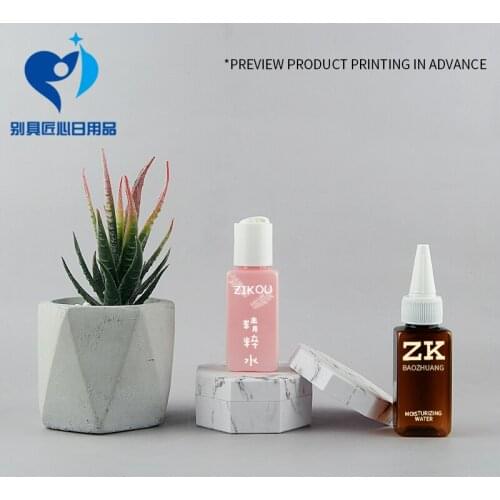 30ml PET Disc Cap Free Shipping Empty Refillable Portable Emulsion Essential Oil Liquid Cream Container Squeeze Square Bottle