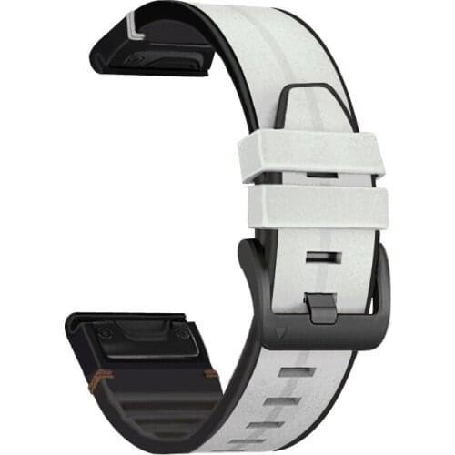 New Quick Fit Replacement Strap For Garmin Fenix 6X 5X Plus 3 HR Leather Silicone Watchband High Quality Wrist Band Strap