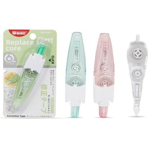 Press White Corrector Pen Special Design 5mm*6m White Correction Stationery Supplies Tape Pen Office School