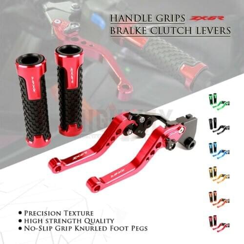 Brake Lever Handlebar Grips Grip CNC Aluminum Short Adjustable Brake Clutch levers For KAWASAKI NINJA ZX6R 636 ZX-6R 2007-2018