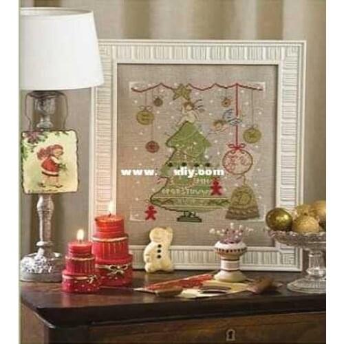Modern Embroidery Lovely Christmas Tree Photos to Cross Stitch Patterns with 100% Cotton Flosses & Free Shipping for Wall Decor