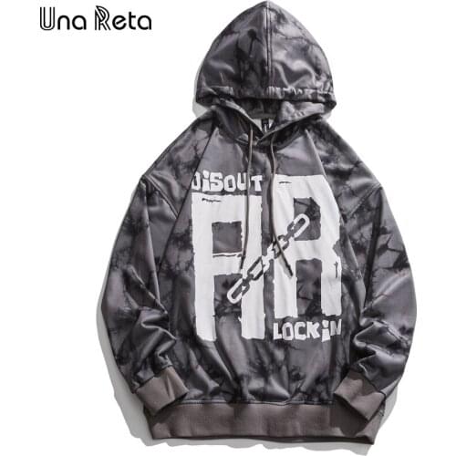 Una Reta Tie Dye Hoodie Men Fashion Streetwear Plus Size Hoodies Pullover Tracksuit Harajuku One Piece Oversized Sweatshirts